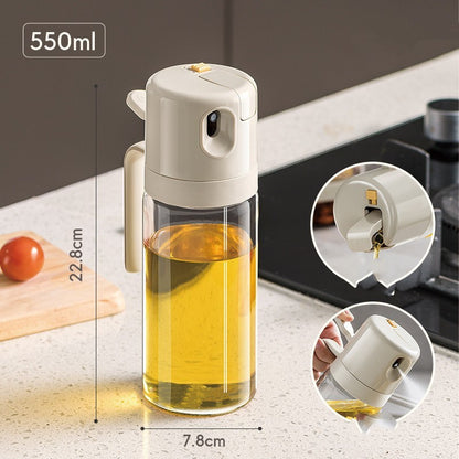 2 In 1 Oil Sprayer Bottle Cooking Oil Dispenser